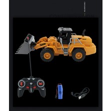 Runjing Uzaktan Kumandalı Buldozer Oyuncak Kamyon, Uzaktan Kumandalı Metal Uzaktan Kumandalı Ön Yükleyici Inşaat Aracı Erkek Kız Çocuk Şarj Edilebilir Pil ile (Yurt Dışından)