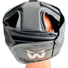 Whiteface Kickboks-Muay Thai Yanaklı Kask (Siyah)