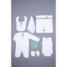 Baby Hola Pamuk Kız Erkek Bebek Yenidoğan Tulum Zıbın Battaniye 8'li Set 1905-1
