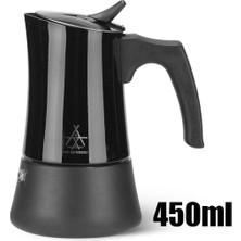 Alocs Taşınabilir Mocha Pot 450 ml 9 Cup Siyah