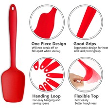 Jingyikeji Silikon Spatula Seti, 7 Adet Kırmızı Isıya Dayanıklı Kauçuk Spatula Yapışmaz Tencere Pişirme Dekorasyon Karıştırma Için Pişirme Gereçleri, Ergonomik Sap ve Kusursuz Tasarım, Bulaşı (Yurt Dışından)
