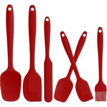 Jingyikeji Isıya Dayanıklı Silikon Spatula Seti, Yapışmaz Premium Mutfak Pişirme, Pişirme, Karıştırma Aletleri, Bpa Içermez (Kırmızı) (Yurt Dışından)