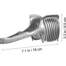 Jingyikeji Domates Limon Dilimleme Tutucu Yuvarlak Meyve Soğan Parçalayıcı Kesici Kılavuz Maşa Saplı Paslanmaz Çelik Mutfak Kesim Için Kolay Dilimleme Patates Kireç Gıda Standı (Yurt Dışından)