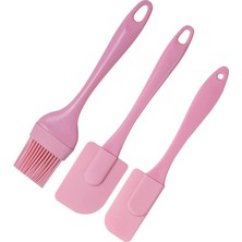 Jingyikeji Silikon Spatula Seti, Isıya Dayanıklı Kauçuk Spatulalar Pişirme ve Fırınlama Için Silikon Teyelleme ve Pasta Fırçaları (Pembe) (Yurt Dışından)