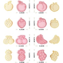 Jingyikeji Çerez Kesiciler, Bisküvi Için Plastik Çerez Pulları, Pişirme Için Bisküvi Kesiciler, Çocuklar Için Sevimli Çerez Kesiciler Çocuklar Dıy Çikolata Kalıp (Meyve) (Yurt Dışından)