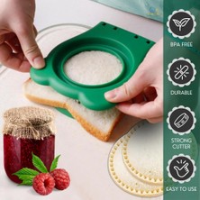 Jingyikeji Sandviç Kesici ve Kapatıcı Uncrustables Maker Paslanmaz Çelik Ekmek Kesici Sandviç Makinesi Çocuklar Için Bento Kutusu (Yeşil) (Yurt Dışından)