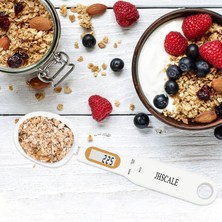 Jingyikeji Kaşık Terazisi, Gram ve Oz Için 500G/0.1G Tartım Elektronik Gıda Terazisi, Kahve Gücü, Hap, Çay, Un, Yağ, Fırınlama Için Saplı ve Ağızlı Dijital Mutfak Terazisi (Beyaz) (Yurt Dışından)