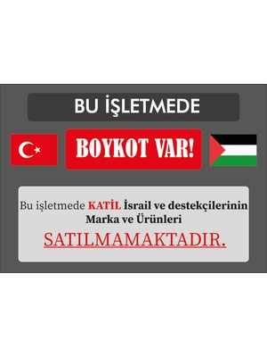 Blu Boykot Var Levhası No:1 300 Gr A4 Pvc Kaplı