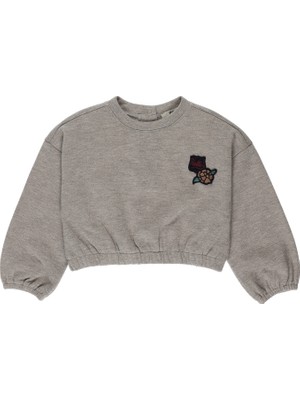 Panço Kız Bebek Crop Sweatshirt