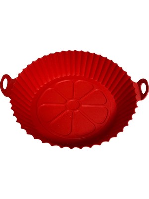 Bgmutfak Airfryer Silikon Kek Kalıbı ve Yemek Pişirme Isıtma Kabı Yüksek Isıya Dayanıklı L ve  x l