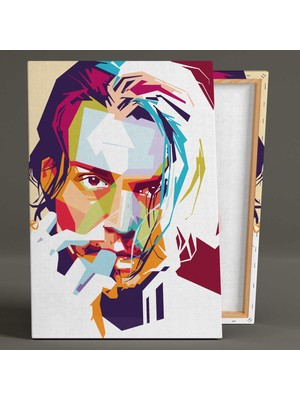 SML Tablo Johnny Deep Efsane Hollywood Oyuncusu Dikey Kanvas Tablo