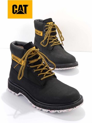 Cat Black Leather Erkek Outdoor Bot CAT1111115401