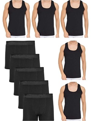 Tezzgelsin Erkek Dar Kalıp Atlet ve Boxer Set 5 Boxer 5 Atlet