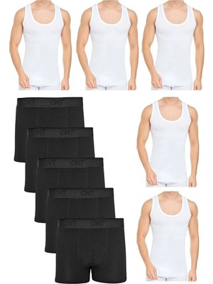 Tezzgelsin Erkek Dar Kalıp Atlet ve Boxer Set 5 Boxer 5 Atlet