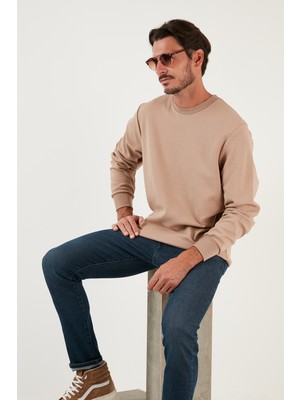 Buratti Pamuklu Bisiklet Yaka Regular Fit Basic Sweat Erkek Sweat 5905521