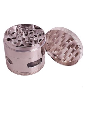 Falconetti Pencereli 63 Mm. Silver Tütün Baharat Herbal Öğütücüsü Parçalayıcı PT94SLV