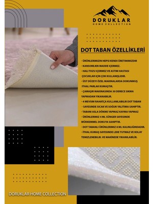 Doruklar Home Collection Kaymaz Tabanlı Yıkanabilir Basketbol Desenli Çocuk Halısı Dot Taban Halı