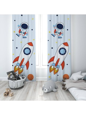 Lina Home Bebek, Çocuk Odası Tek Kanat Fon Perde Model 00112