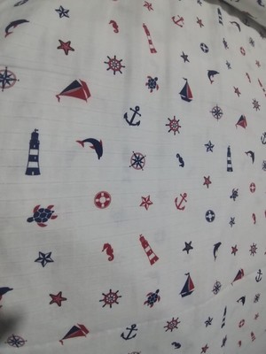 Baby Meva Çok Amaçlı Müslin Örtü 01-Denizci 80x90 cm