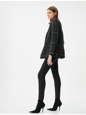 Koton Yüksek Bel Kot Pantolon Dar Paça Dar Kesim - Carmen Jean