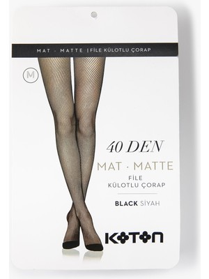 Koton File Külotlu Çorap 40 Den Mat