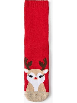 Koton Yılbaşı Desenli Havlu Çorap