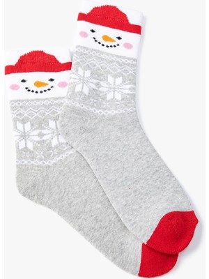 Koton Yılbaşı Desenli Havlu Çorap