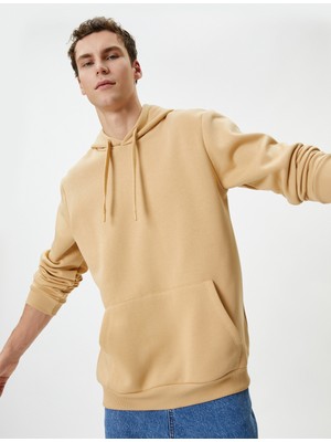 Koton Kapşonlu Sweatshirt Kanguru Cep Detaylı Uzun Kollu
