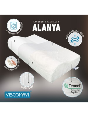 Viscomavi Alanya Ortopedik & Ergonomik Hafızalı Visco Yastık