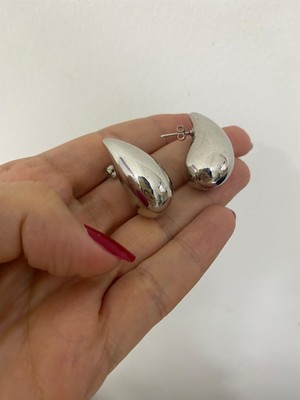 Best My Silver Kadın Gümüş Ithal Damla Model Küpe (3.2 Cm) 0233