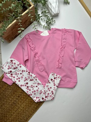 Baby Mini Elf Pembe Rengi Fırfır Detaylı Fitilli Takım