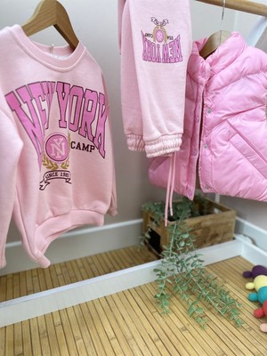 Baby Mini Elf Pembe Rengi Newyork Baskılı Eşofman Takım