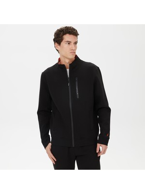 Nautica Erkek Siyah Standart Fit Dik Yakalı Sweatshirt K37221T.0TB