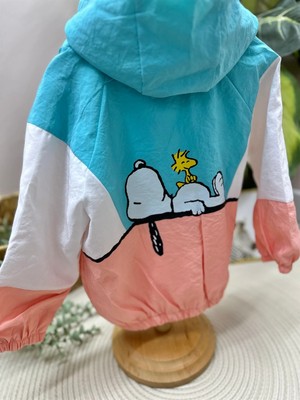 Baby Mini Elf Snoopy Basklı Parça Renkli Unisex Yağmurluk