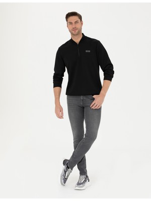 Pierre Cardin Erkek Siyah Regular Fit Sweatshirt 50279533-VR046