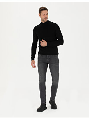 Pierre Cardin Erkek Siyah Slim Fit Kazak 50281844-VR046