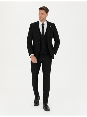 Pierre Cardin Erkek Siyah Slim Fit Takım Elbise 50276037-VR046