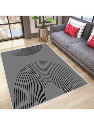 Rovigo Home Dijital Baskı Yıkanabilir Kaymaz Taban Salon Halısı Rvg0026-Sd904