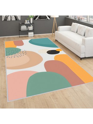 Rovigo Home Dijital Baskı Yıkanabilir Kaymaz Taban Salon Halısı Rvg0246