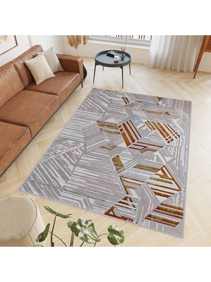 Rovigo Home Dijital Baskı Yıkanabilir Kaymaz Taban Salon Halısı Rvg0567