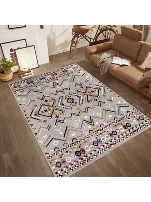 Rovigo Home Dijital Baskı Yıkanabilir Kaymaz Taban Salon Halısı Rvg0557