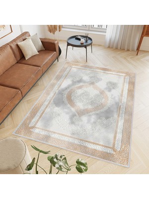 Rovigo Home Dijital Baskı Yıkanabilir Kaymaz Taban Salon Halısı Rvg0429
