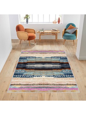 Rovigo Home Dijital Baskı Yıkanabilir Kaymaz Taban Salon Halısı Rvg1776