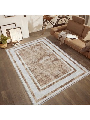 Rovigo Home Dijital Baskı Yıkanabilir Kaymaz Taban Salon Halısı Rvg0555