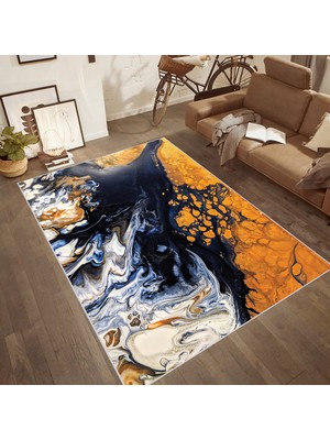 Rovigo Home Dijital Baskı Yıkanabilir Kaymaz Taban Salon Halısı RVG1835-SD006