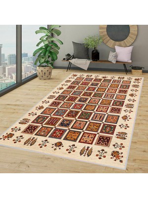 Rovigo Home Dijital Baskı Yıkanabilir Kaymaz Taban Salon Halısı Rvg1378-Ht648