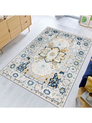 Rovigo Home Dijital Baskı Yıkanabilir Kaymaz Taban Salon Halısı Rvg1790