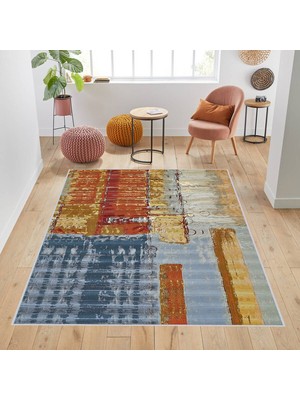 Rovigo Home Dijital Baskı Yıkanabilir Kaymaz Taban Salon Halısı Rvg1737