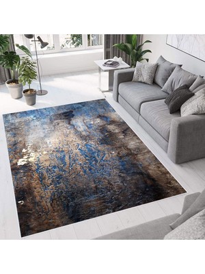 Rovigo Home Dijital Baskı Yıkanabilir Kaymaz Taban Salon Halısı Rvg0671