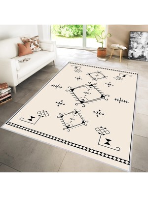 Rovigo Home Dijital Baskı Yıkanabilir Kaymaz Taban Salon Halısı Rvg0172-Sd720